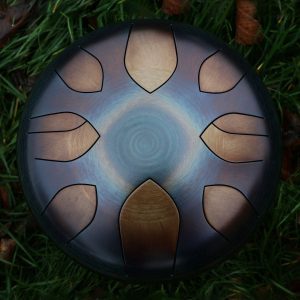 SOUND NEST Tongue Drum Large Fire Finished (30 cm, 10 Notes) (+ case)