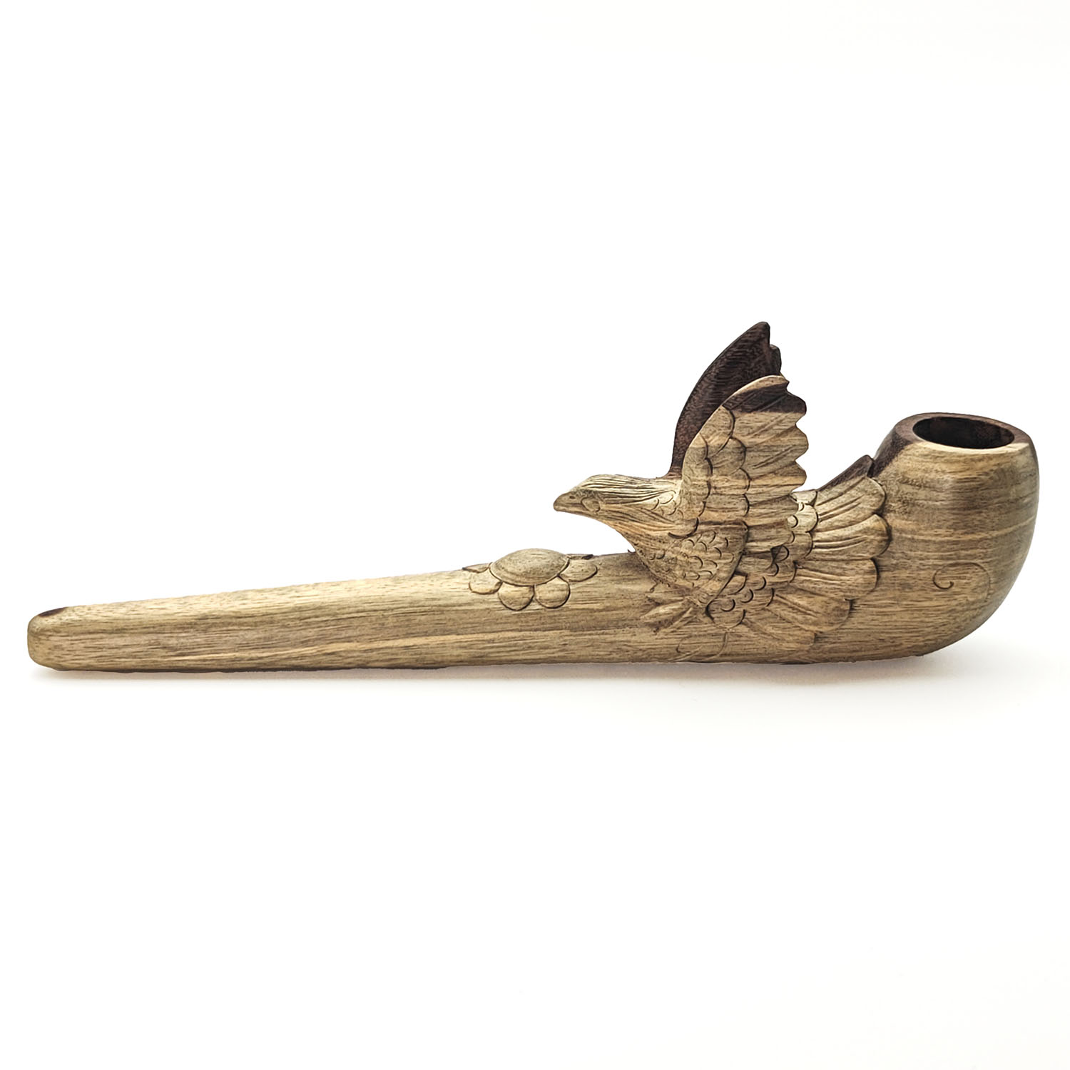 Smoking Pipe Dark Tamarind Wood "Eagle" (21 cm)