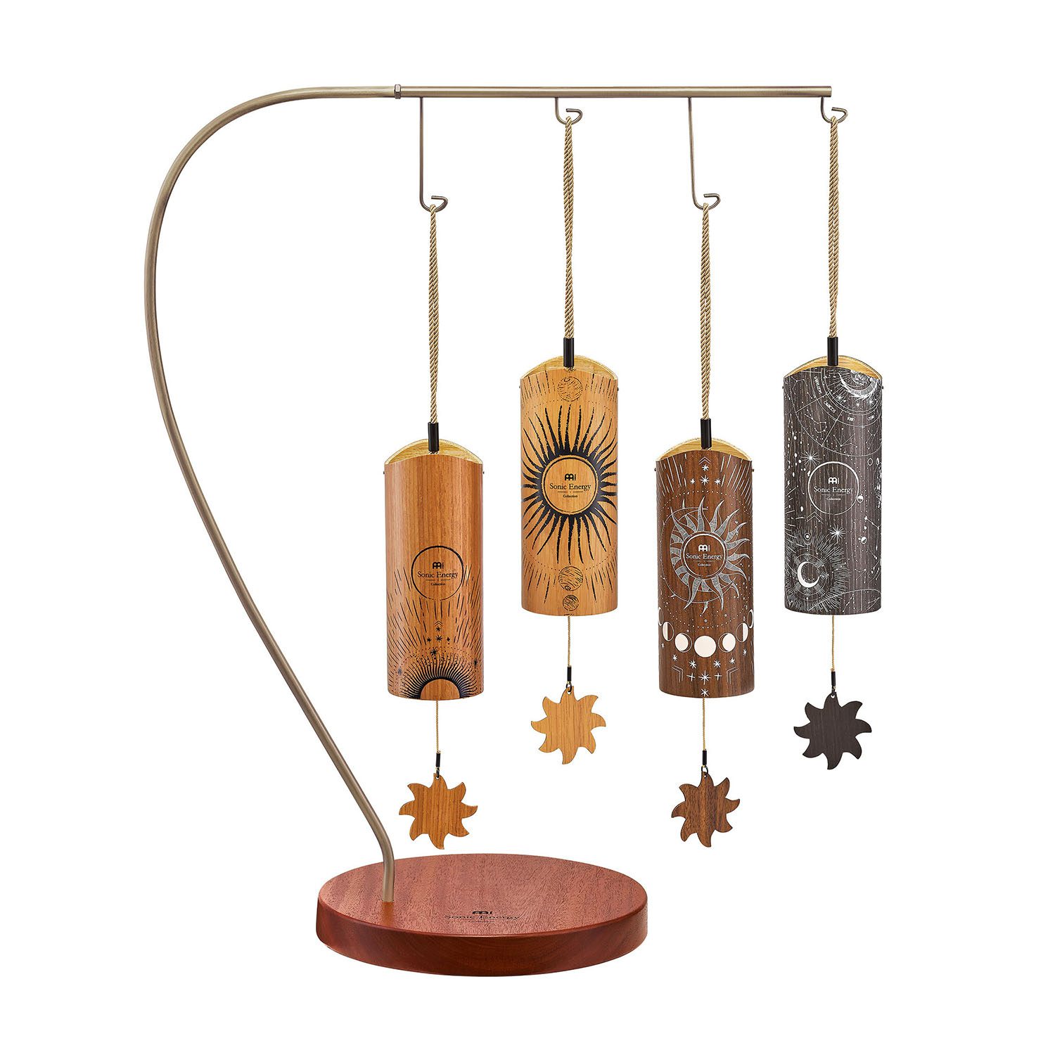 MEINL Cosmic Bamboo Chime Stand CBCS4 For Wind Chimes (4 Hooks, Steel + Wood) - Image 2