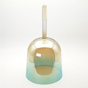 Alchemy Crystal Bowl With Handle Yellow-Blue Transparent - D4 (18 cm, 0.7 kg)