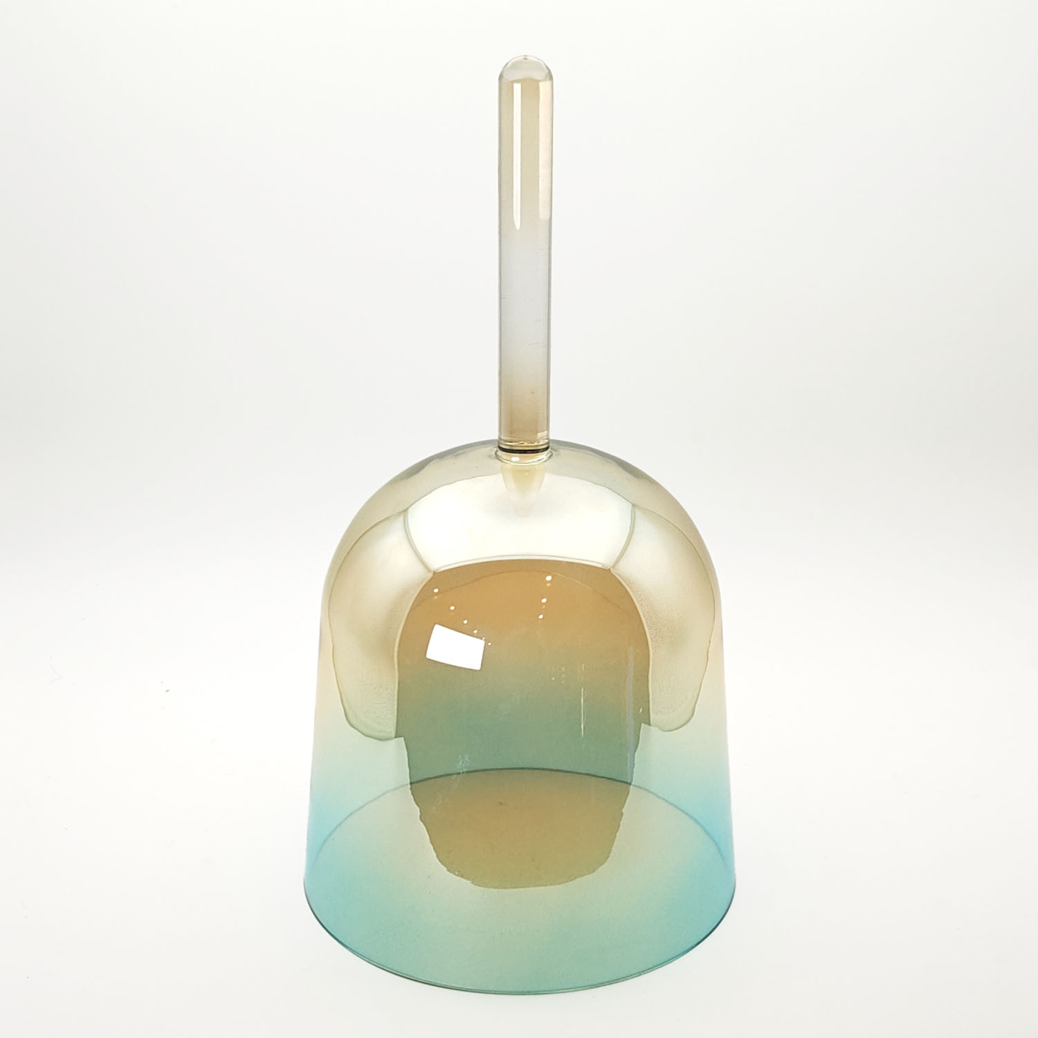 Alchemy Crystal Bowl With Handle Yellow-Blue Transparent - D4 (18 cm, 0.7 kg)