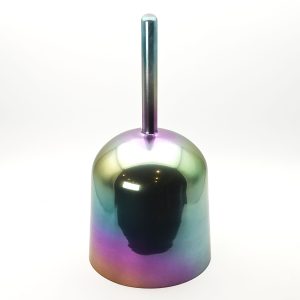 Alchemy Crystal Bowl With Handle Titanium Blue-Purple - F4 (17 cm, 0.7 kg)