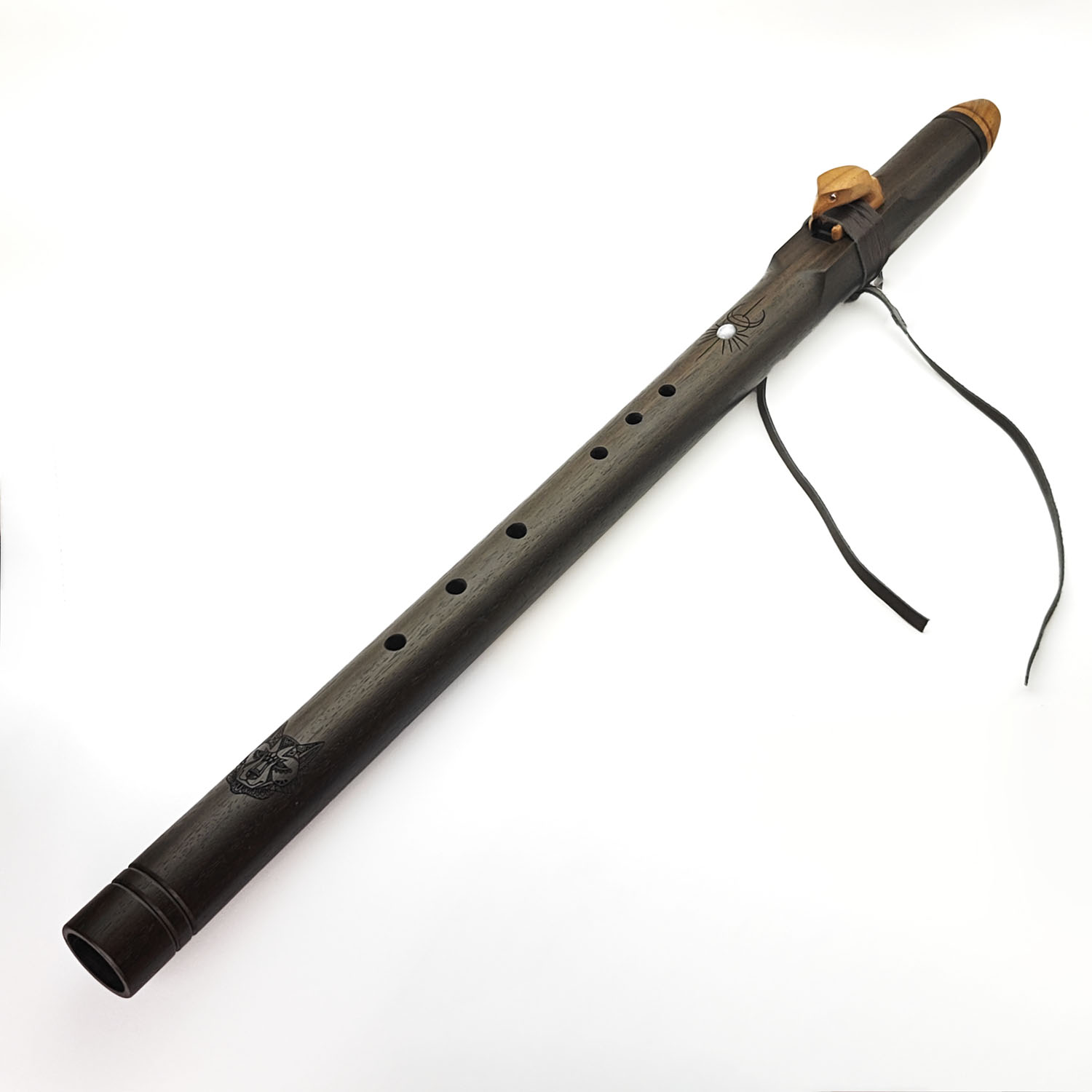 Premium Single Flute Rosewood Moon Stone - Cm (72 cm)