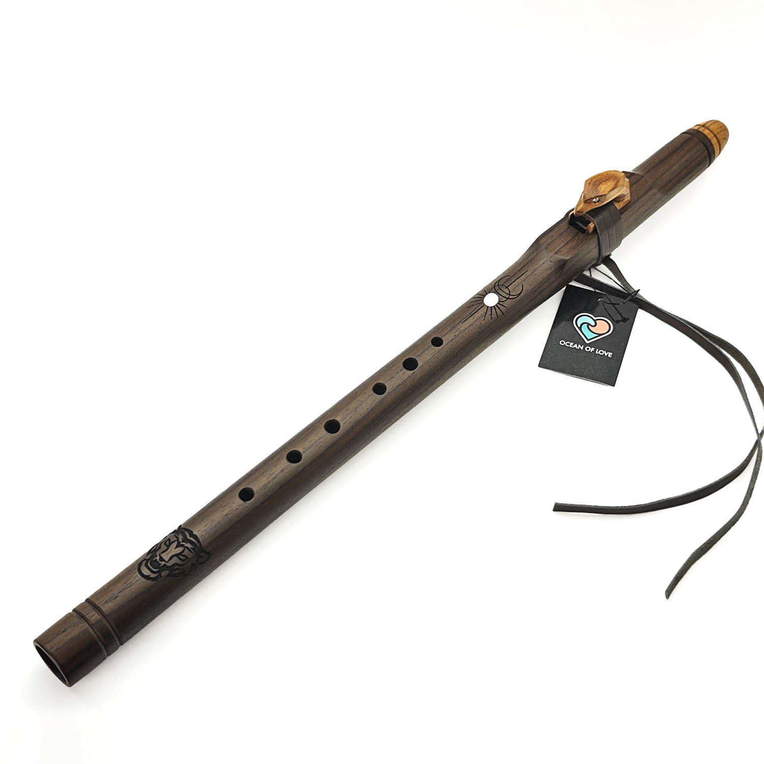 Premium Single Flute Rosewood Moon Stone - Fm (57 cm) (+ case)