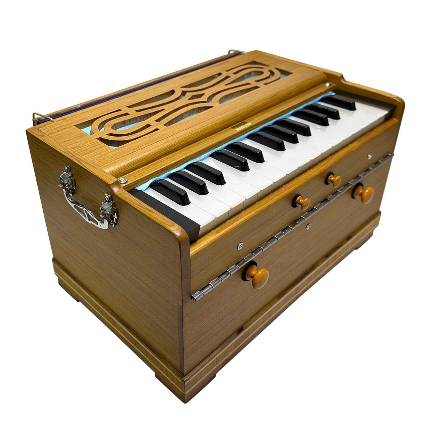 PALOMA Harmonium Portable Double Reeds 27 English Keys Teakwood (+ Case) - Image 3