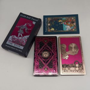 Neo Rider Waite Tarot Magenta Rose Gold Waterproof Card Deck