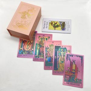 Neo Rider Waite Tarot Magenta Gold Colorful Waterproof Card Deck
