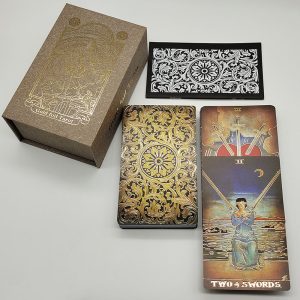Neo Rider Waite Tarot Brown Golden Edges Waterproof Card Deck