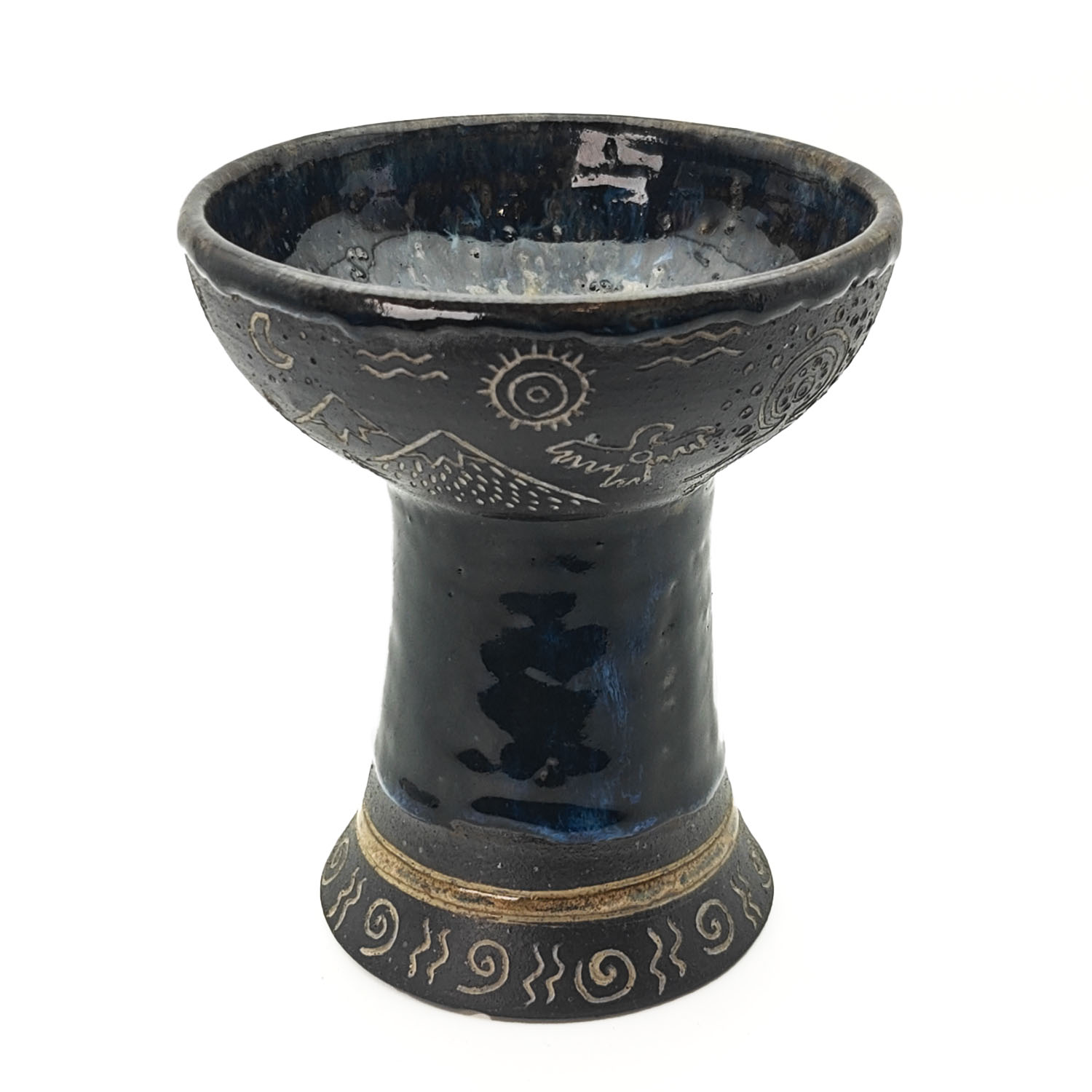 Premium Ceramic Glazed Incense Burner Medium "Siberian Shamanism" (14 cm) - Image 2