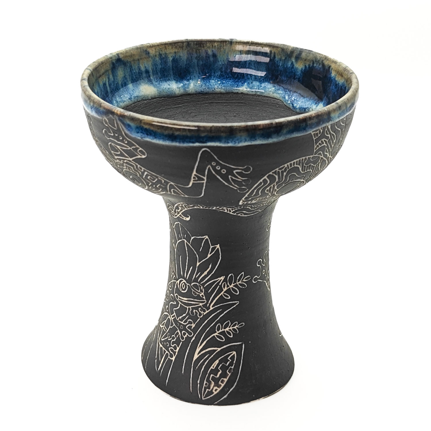 Premium Ceramic Glazed Incense Burner Medium "Kambo Spirit" (15 cm)