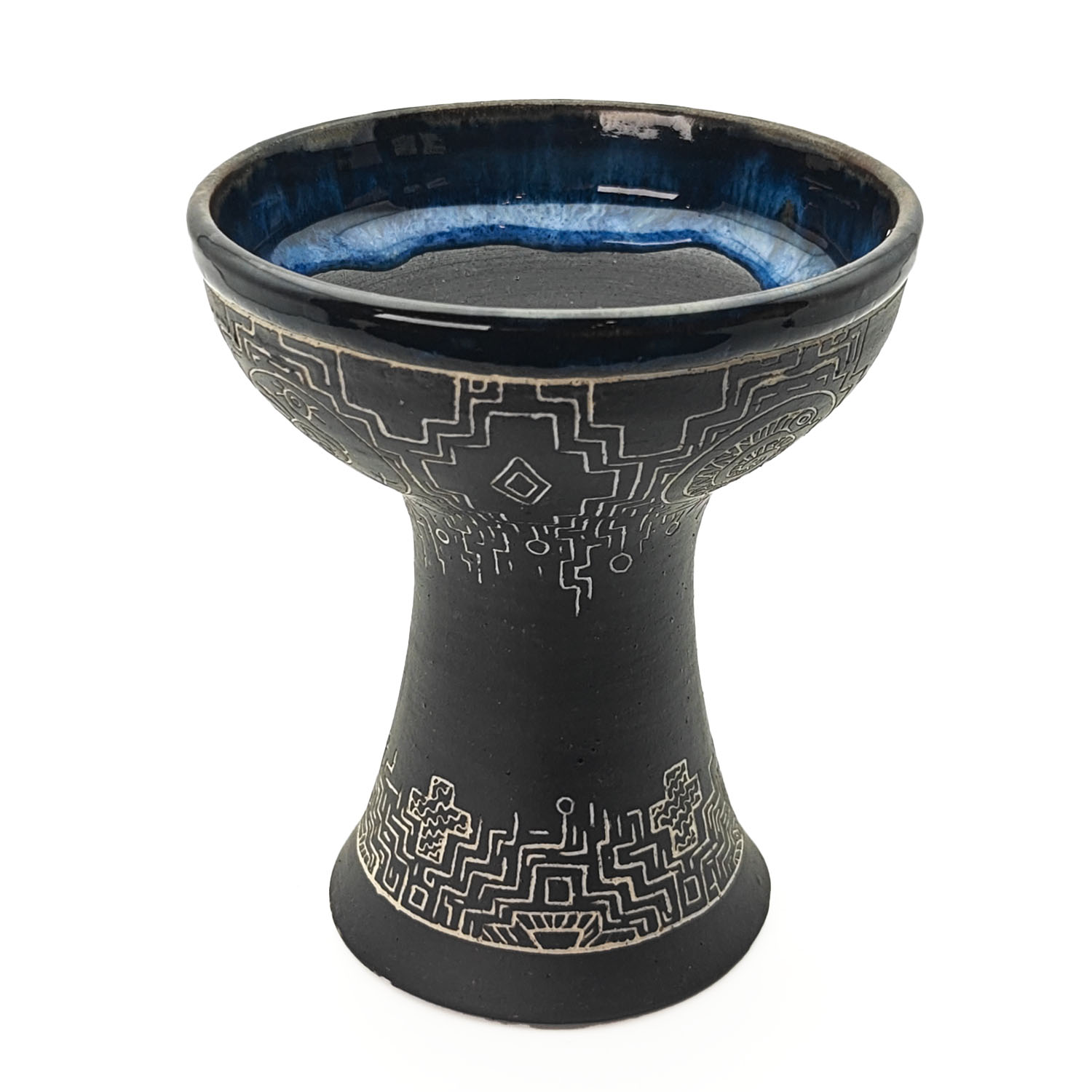 Premium Ceramic Glazed Incense Burner Medium "Aztec Spirits" (14 cm)