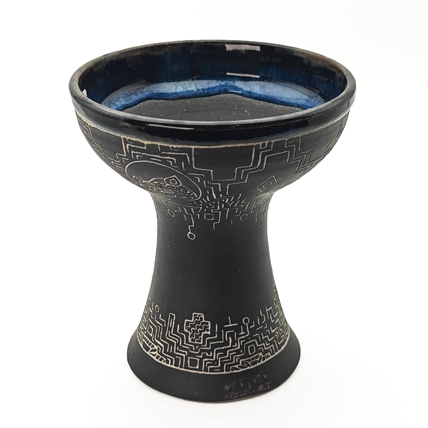 Premium Ceramic Glazed Incense Burner Medium "Aztec Spirits" (14 cm) - Image 2