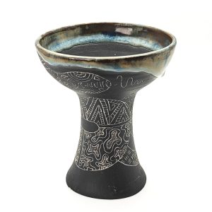 Premium Ceramic Glazed Incense Burner Medium "Ayahuasca Snake Spirit" (15 cm)