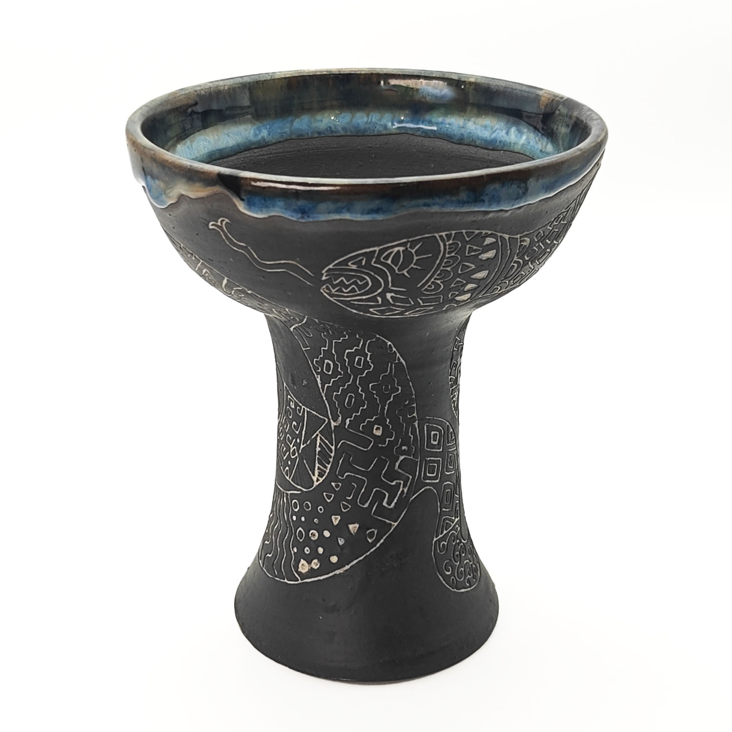 Premium Ceramic Glazed Incense Burner Medium "Ayahuasca Snake Spirit" (15 cm)