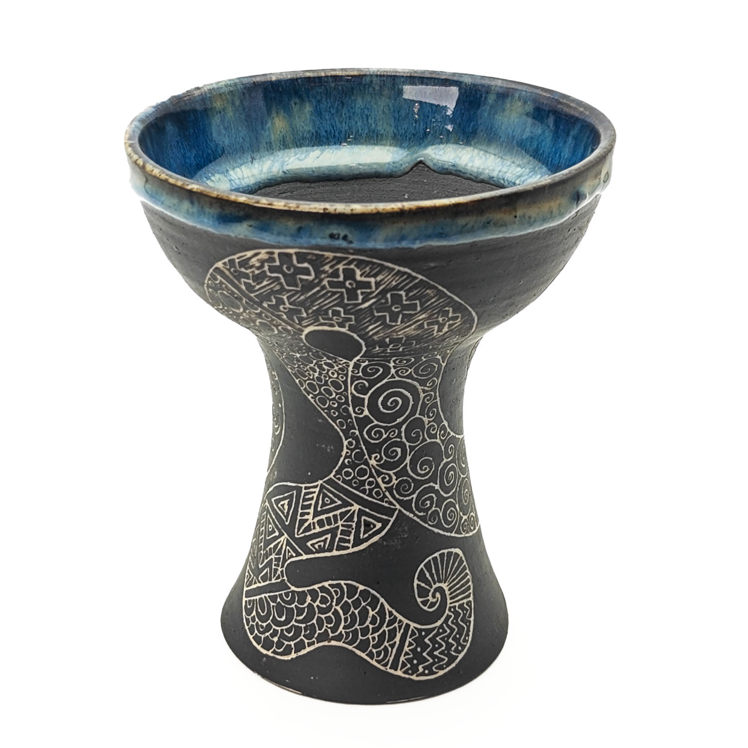 Premium Ceramic Glazed Incense Burner Medium "Ayahuasca Snake Spirit" (15 cm) - Image 2