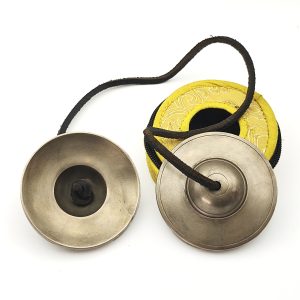 Bronze Tingsha Plain Tiger Eye (Karatals) (8 cm, 500 gr) (+ case)