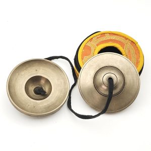 Bronze Tingsha Plain Golden (8 cm, 500 gr) (+ case)