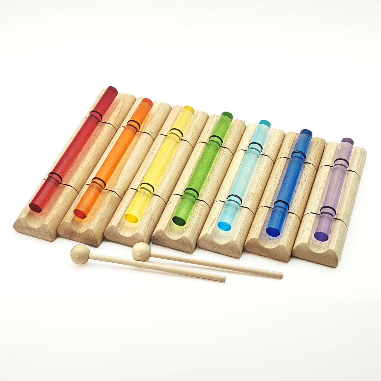 Crystal Energy Chime Single Colored Yellow - E7 (432 Hz, 20 cm) - Image 3