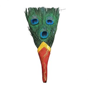 Ritaul Bhutan Smudge Peacock Feather Fan (3 Feathers, 28 cm)