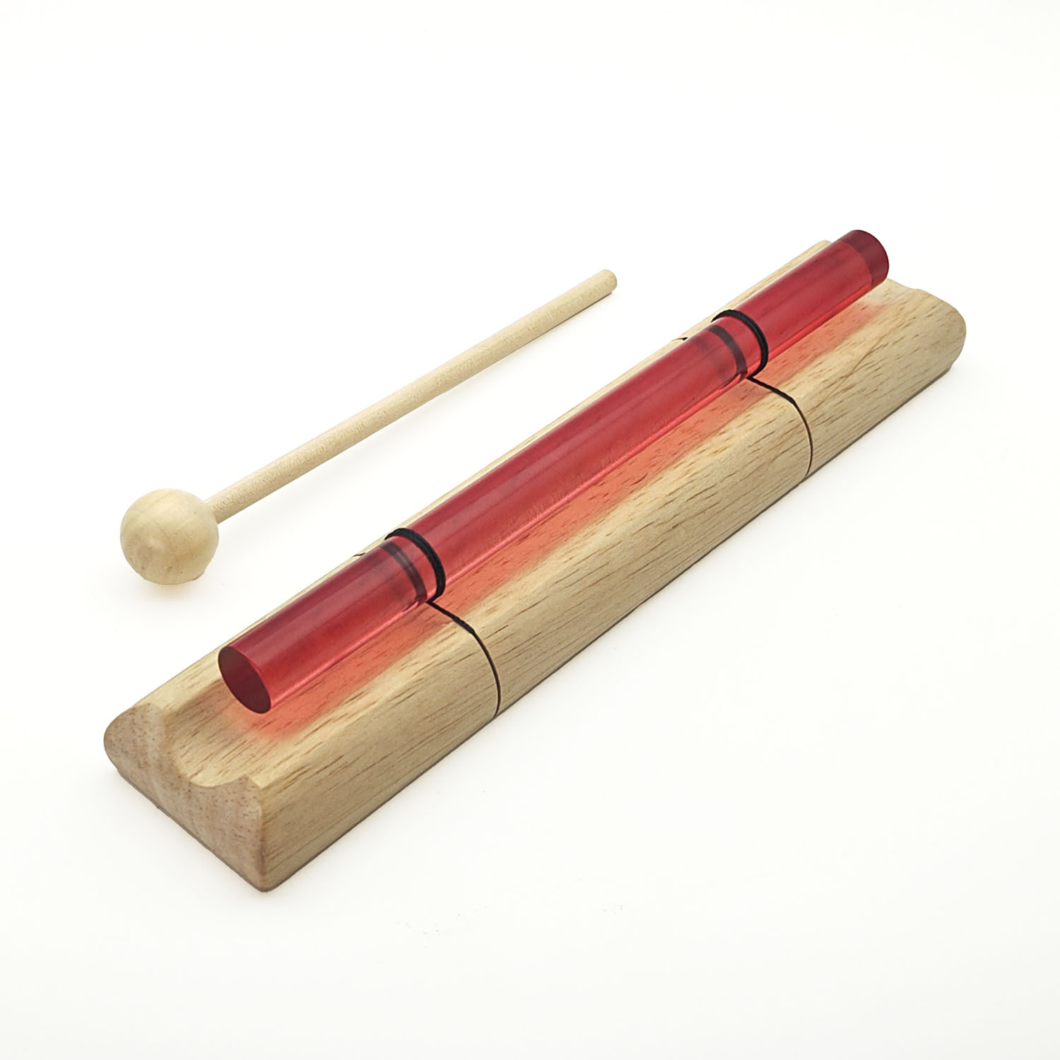 Crystal Energy Chime Single Colored Red - C7 (432 Hz, 22 cm)