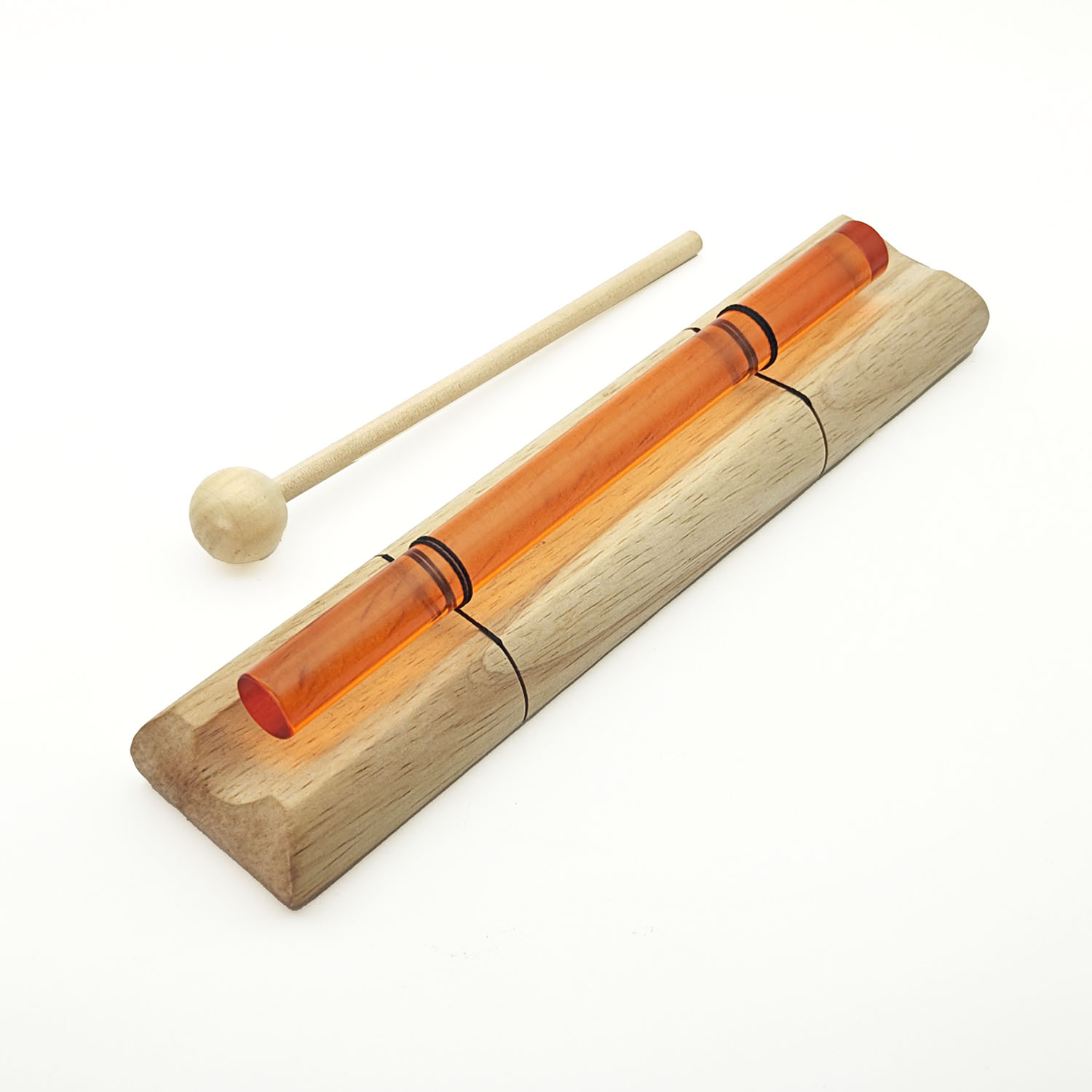 Crystal Energy Chime Single Colored Orange - D7 (432 Hz, 21 cm)