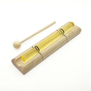 Crystal Energy Chime Single Colored Yellow - E7 (432 Hz, 20 cm)