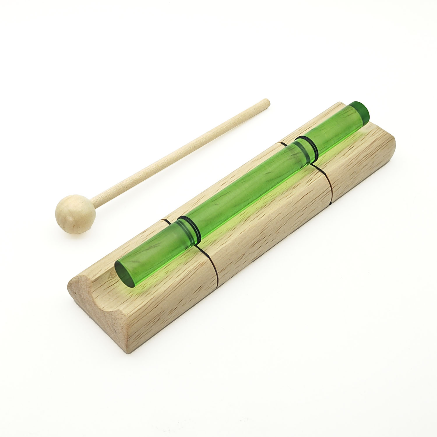 Crystal Energy Chime Single Colored Green - F7 (432 Hz, 19 cm)