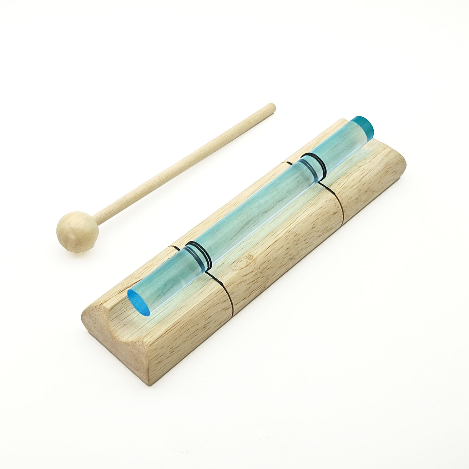 Crystal Energy Chime Single Colored Blue - G7 (432 Hz, 18 cm)