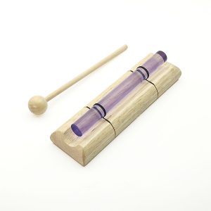 Crystal Energy Chime Single Colored Purple - B7 (432 Hz, 16 cm)