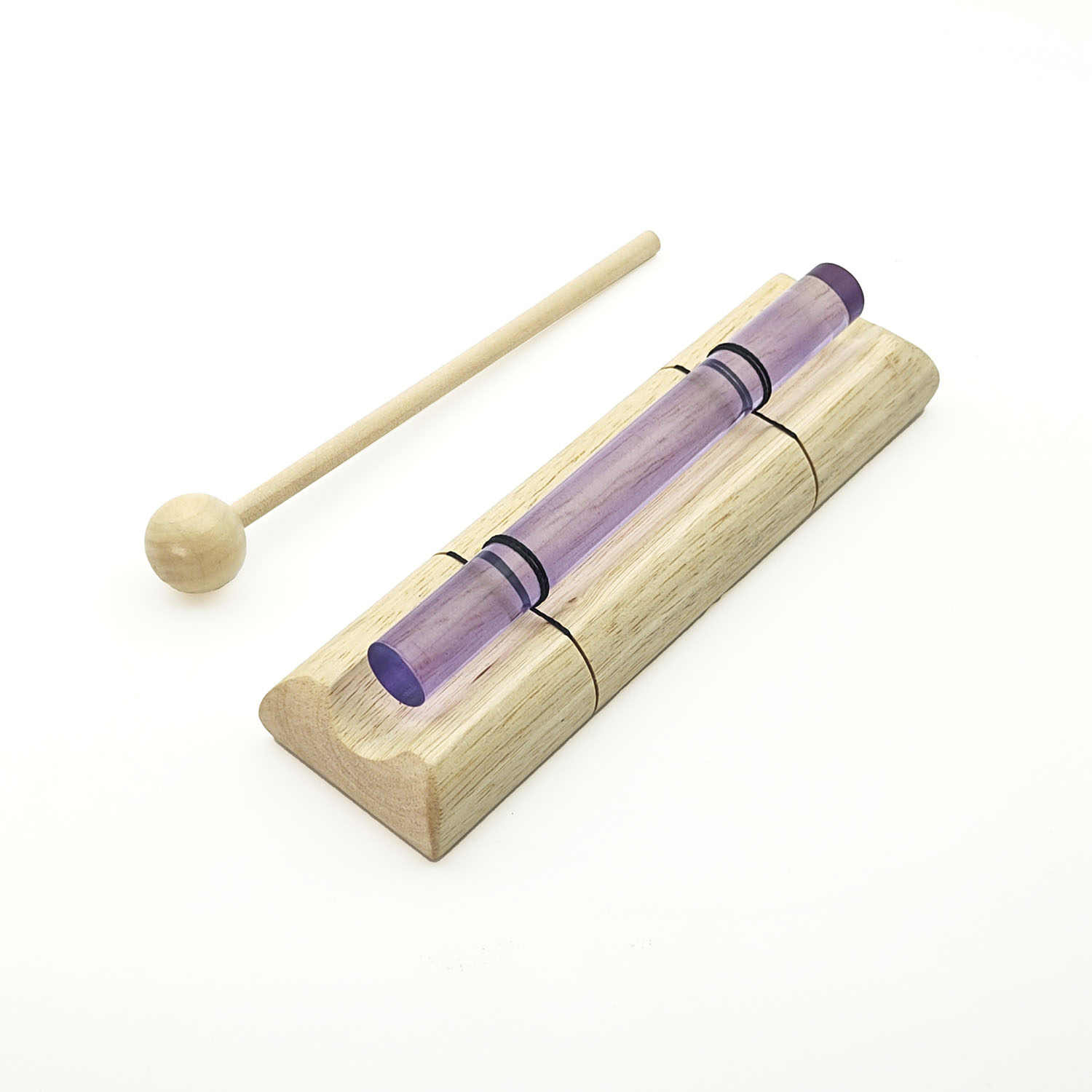 Crystal Energy Chime Single Colored Purple - B7 (432 Hz, 16 cm)