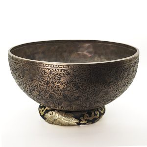 Hand Carving KASA Hammered Singing Bowl "Animals" - F2 (32 cm, 3.1 kg)