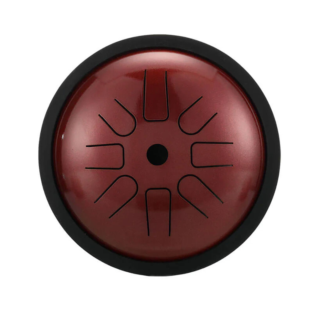 HLURU Tongue Drum TP8-6 Agate Red "C5-Pentatonic" (17 cm, Copper Steel)