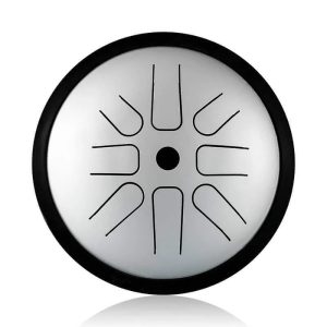HLURU Tongue Drum TP8-6 Silver "C5-Pentatonic" (17 cm, Copper Steel)