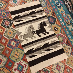 Shamanic Mexican Handmade Wool Blanket (145x75 cm)