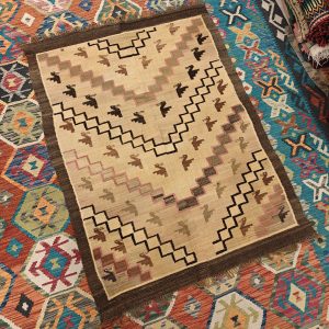 Shamanic Mexican Handmade Wool Blanket (143x104 cm)