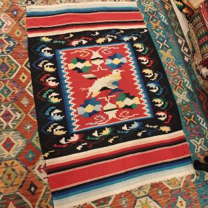 Shamanic Mexican Handmade Wool Blanket (188x126 cm)