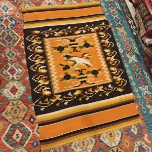 Shamanic Mexican Handmade Wool Blanket (183x124 cm)