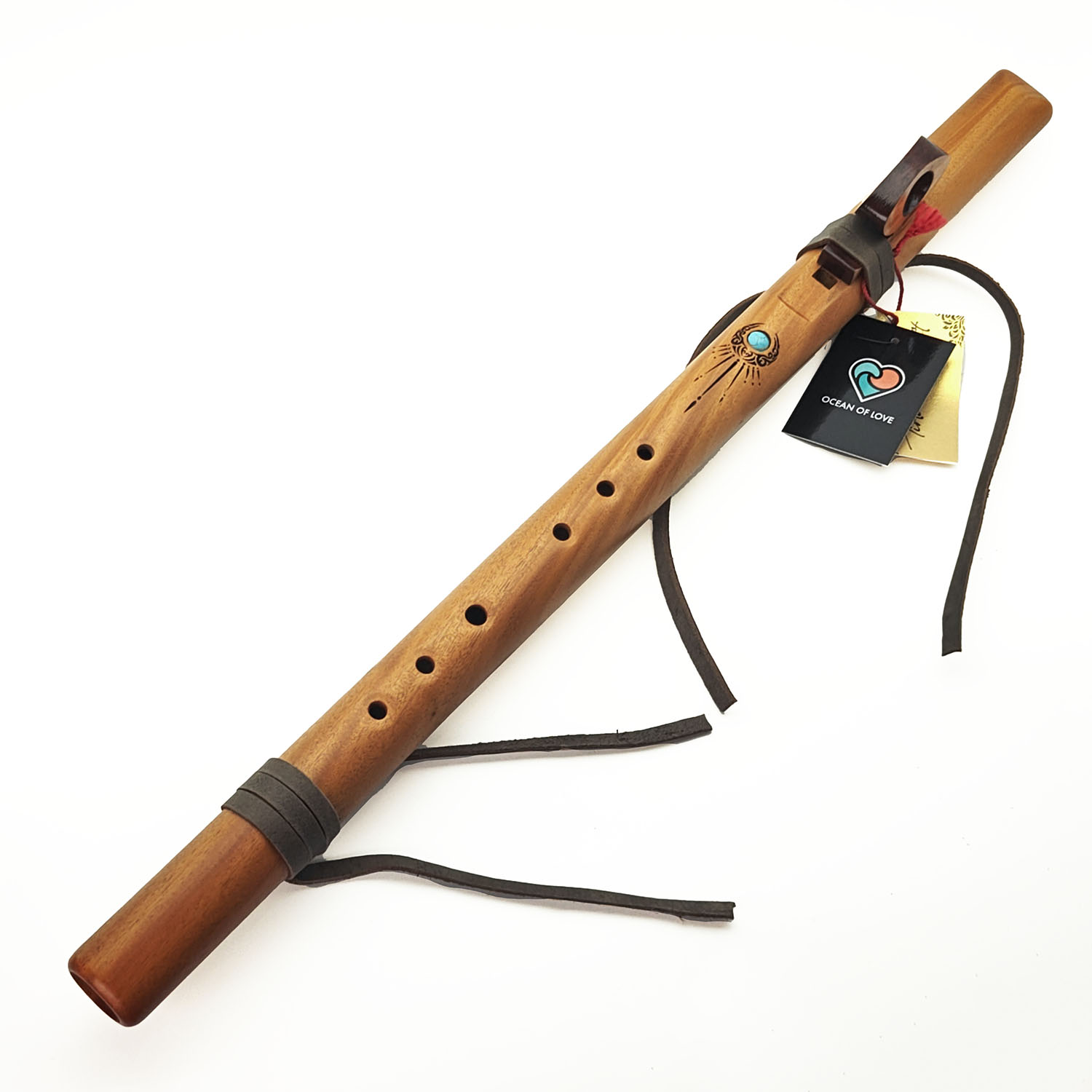 TIRTA Single Flute Mahogany Wood - F4 (440 Hz, 58 cm) (+ softcase)