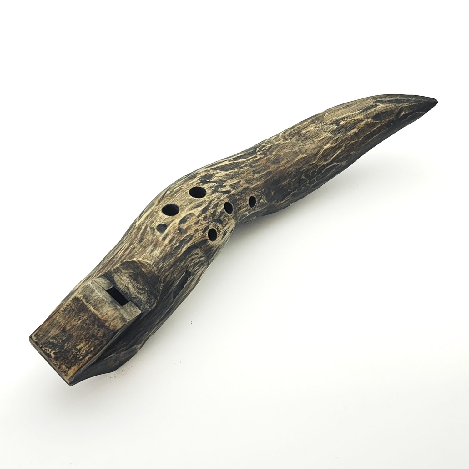 JUANG FLUTES Branch Ocarina - A Minor Pentatonic (432 Hz, 28 cm, Teakwood) (+ pouch) - Image 2
