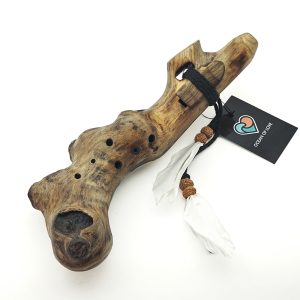 JUANG FLUTES Branch Ocarina - G Aeolian (432 Hz, 26 cm, Teakwood) (+ pouch)