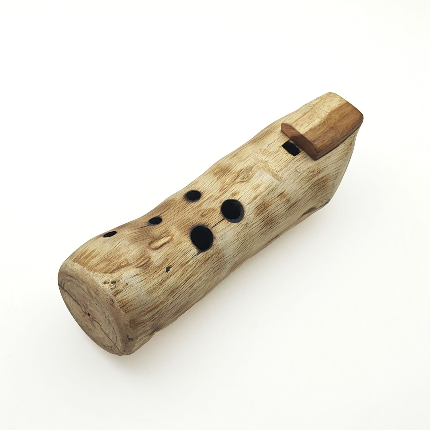 JUANG FLUTES Branch Ocarina - A Minor Pentatonic (432 Hz, 15 cm, Teakwood) (+ pouch)