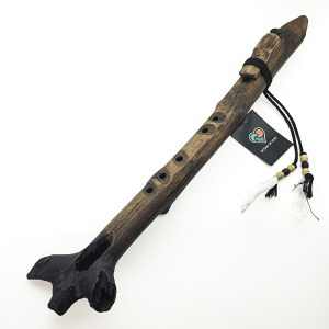 JUANG FLUTES Single Forest Flute - B4 Minor Pentatonic Scale (432 Hz, 52 cm, Teakwood) (+ pouch)