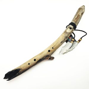 JUANG FLUTES Single Forest Flute - G#4 Balinese Scale (432 Hz, 57 cm, Acacia Branch) (+ pouch)