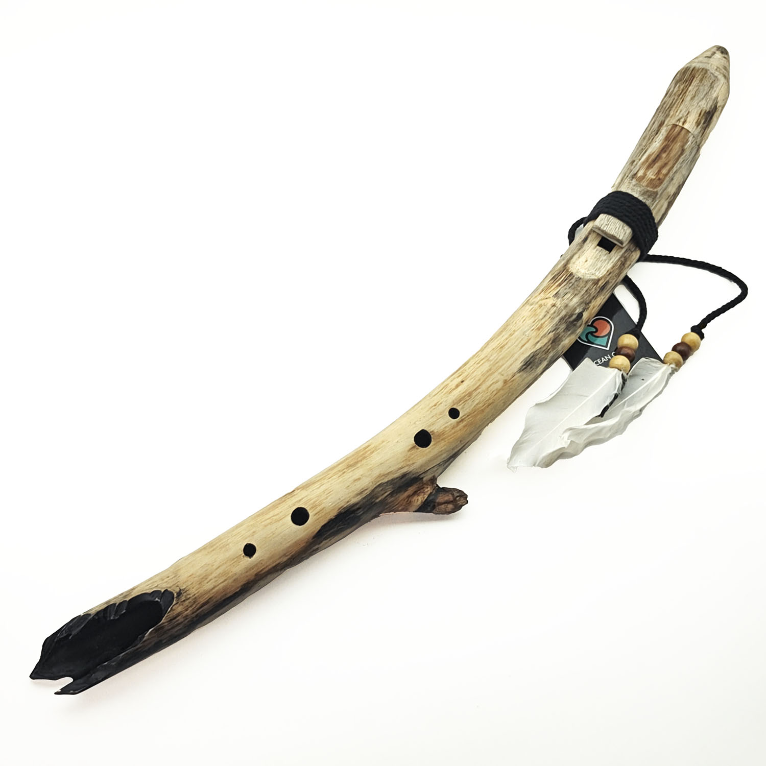 JUANG FLUTES Single Forest Flute - G#4 Balinese Scale (432 Hz, 57 cm, Acacia Branch) (+ pouch)