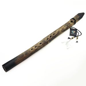 JUANG FLUTES Single Forest Flute - C4 Minor Pentatonic (440 Hz, 73 cm, Teak Branch) (+ pouch)