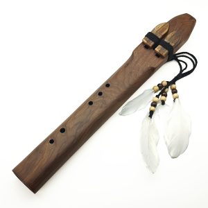 JUANG FLUTES Drone Flute - A4 Maduranese (432 Hz, 46 cm, Teakwood) (+ pouch)