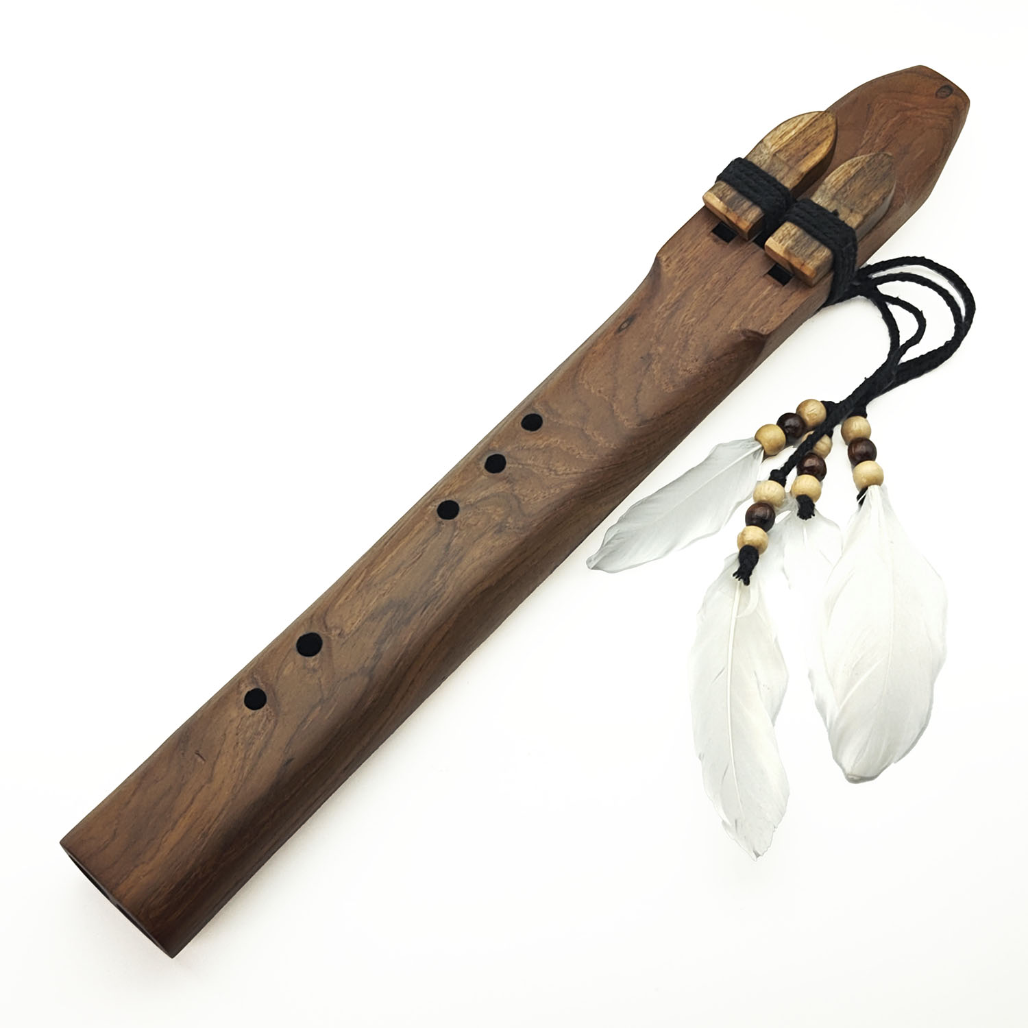 JUANG FLUTES Drone Flute - A4 Maduranese (432 Hz, 46 cm, Teakwood) (+ pouch)