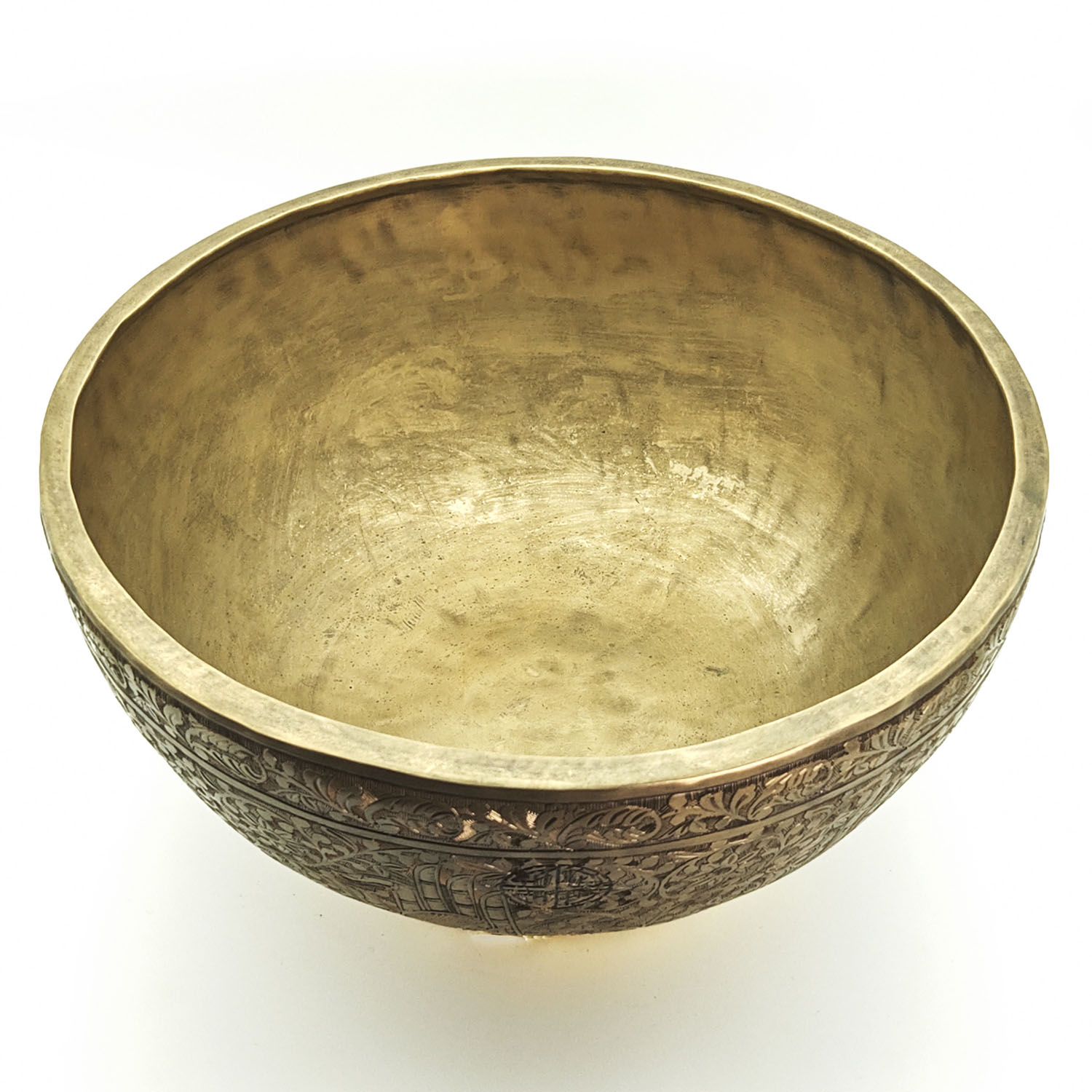 KASA Jhumka Fullmoon Hand-Carving Hammered Singing Bowl "Buddha's Hand" - E3 (28 cm, 2.6 kg) - Image 2